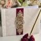 Gold Guest Book and Pen, Burgundy Guest Book, Wedding Sign in Book