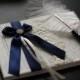 Navy Blue Wedding Guest Book and Pen