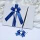 Wedding Guest Book with Pen in Royal Blue Color