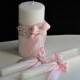 Unity Candle Set - Blush Pink, White and Silver