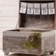 Wedding Card Box, Rustic Card Holder with Cards Banner, Honeymoon Fund Box, Big Wooden Chest, Envelopes Drop in Memory, Wishing Well