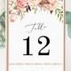 Boho Table Numbers 5x7" INSTANT DOWNLOAD, Printable Wedding Table Numbers, DIY Printable Decorations, Templett, Editable, INSW012