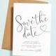 Heart Save the Date Cards, Save the Date Postcard, Modern Save the Date, Personalised Save the Dates, Wedding Save the Dates Simple #082