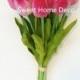 JennysFlowerShop Latex Real Touch 13'' Artificial Tulip 10 Stems Flower Bouquet for Home/Wedding Hot Pink