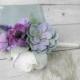 Wedding Bouquet, Wedding Flowers, Bridesmaid Bouquet, Succulent Bouquet, Rustic Bouquet, Purple Bouquet, Lavender Bouquet, Boho Bouquet