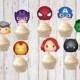 14 Tsum Tsum Avengers Cupcake Toppers - Super Hero Cupcake Toppers - Avengers Birthday -  Party - Wedding - Baby Sower,