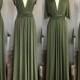 LIGHT OLIVE GREEN Bridesmaid Dress/ Custom Length / Convertible Dress / Infinity Dress/ Multiway Dress/  Multi Wrap Dress / Plus Size /