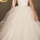 Tea Length Wedding Dress with Straps, Short Wedding Dress Tulle Ball Gown