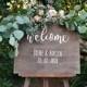 Welcome Wedding Sign, Wood Wedding Sign, Rustic Wedding Sign, Custom Wedding Sign, Wedding Sign Personalized Vinyl, Lettering Wood Sign.