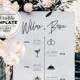 Juliette Minimalist Wedding Timeline Sign, Editable Template #004