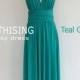 Maxi Teal Green Bridesmaid Dress Infinity Dress Prom Dress Convertible Dress Wrap Dress