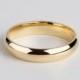 4mm Classic Wedding Band / CLASSIC DOME / 10k 14k 18k Wedding Bands for Women / Yellow Gold, White Gold, Rose Gold Ring / Comfort Fit