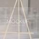 Horizontal Acrylic Sign Mockup, Acrylic Seating Chart Mockup, Clear Acrylic Mockup, VDieu-390