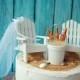 Beach chairs-Adirondack-beach-wedding-beer--cake topper-beach chairs-destination-bride-groom-Mr and Mrs-beach wedding-nautical-navy blue