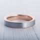 4mm 14K Rose Gold and Titanium Wedding ring band for men and women