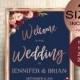 Navy Marsala Rose Gold Wedding Welcome Sign Template Wedding Reception Printable Welcome to Our Wedding Poster Board DIY Template