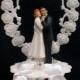 LUCY & Ricky Desi Love ornament Wedding Cake Topper top I Bride and Groom Heart
