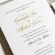Cassandra Ink & Foil Wedding Invitation Set - Calligraphy Wedding Invitation - Elegant Script Wedding Invitation - Classic Wedding Invite