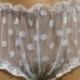Polka dot white mesh sissy panties/ Mesh sleeping panties/ Wedding shorts/ Sexy shorts/ Sissy for sleeping/ Womens shorts