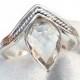 Natural Crystal quartz Ring, 925 Sterling silver Crystal quartz Ring, Pear drop Ring, Fine silver Ring, Handmade Silver Ring-U142
