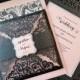 Glitter & Lace Wedding Invitation,  Laser Cut Wedding Invitation,  Black and Pink Wedding Invitation