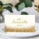 Gold Place Cards Wedding Place Cards Escort Cards Personalized Table Seating Cards Gold Glitter Name Cards Elegant Style DIGITAL PRINTABLE