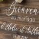 Welcome sign - reception sign - wedding welcome sign, wooden sign for 4 maximum TEXTS LINES