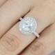2ct Oval Cut Double Halo 925 Sterling Silver Zircon Diamond Simulant Promise Birthday CZ Engagement Ring Wedding Band Women Size 2.5-15 MLH3