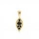 Gold Leaf Black Diamonds 0.25ct Pendant Necklace
