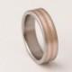 Titanium copper wedding ring // men's wedding band // titanium rings him her