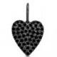 14k White Gold Black Diamond 0.7ct Heart Charm