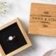 Wooden Floral Wedding Ring Box