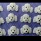 Fondant Poodles Edible Cupcake Toppers Cake Decorations Set of 12 Dogs Puppies Animals Vet Children Kids Birthday Fur Baby Party Pets Fun