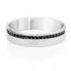 0.20 Ct Black Diamonds Male Wedding Ring In 14k White Gold