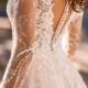 Boho wedding dress, Cathedral wedding dress, Maxi bridal gown, Long sleeve wedding dress, All lace bridal gown, Wedding dress with train