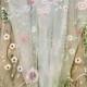 IRIS - Floral embroidered, secret garden bohemian wedding veil. Handmade to order. Flower veil.