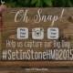 Oh Snap Sign, Share the Love Sign, Social Media Sign, Rustic Wedding Sign, Rustic Wedding Signage, Wedding Hashtag Sign, Wedding Sign 10 X 7