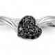 Beautiful 0.50 Ct Black Diamond Heart Ring