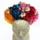 Frida Flower Crown, Mexican Headpiece, Kahlo, Day of the Dead Floral Crown, Costume, La Catrina, Fiesta, Huipil Headband, Cornona de Flores