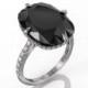 Best-Looking Big 10 Carat Black Diamond Ring