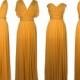 MUSTARD Bridesmaid Dress/ CUSTOM LENGTHS/ Convertible Dress /  Infinity Dress/ Multiway Dress/  Multi Wrap Dress /  Plus Size /