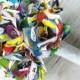 Comic Book Paper Flower Bridal Bouquet, Paper Roses Wedding Flowers, Cosplay Themed Wedding
