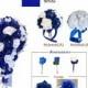 Build your wedding package-Beautiful Made-to-order Keepsake artificial flowers in Royal Blue White