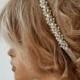 Wedding Pearl headband, Ivory Pearl Bridal Hair Accessory Rhinestone and Pearl Hair Piece, Bridal Hair Piece, Wedding Hair Accessories