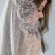 Mantilla Veil, Ivory Lace Wedding Veil, Dotted Circle Veil, Polka Dot Bridal Veil, Swiss Dot Veil