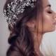 Bridal headband,wedding hair pieces,side boho headpiece for bride,crystal wedding hair headband,bridal side clip,wedding hair accessories