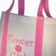 Flower Girl Tote Bag with Pink Straps Wedding Flower Girl Gifts Free Shipping