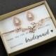 bridesmaid gift, bracelet earrings set, bridesmaid necklace, sale,Bridesmaid earrings, Pear CZ studs , Custom Tear drop CZ