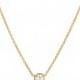 Bezel diamond necklace, solitaire necklace, 14k solid gold