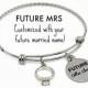 Future Mrs Charm Bracelet, Personalized Bridal Shower Gift for Bride to Be, Engagement, Jewelry